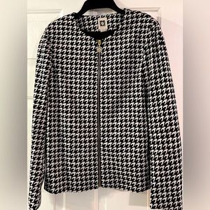 Anne Klein Houndstooth Jacket Size 8 EUC